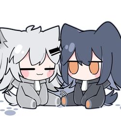 This is a pixiv picture whose title is 🐺🐺.