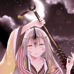 This is a pixiv picture whose title is 鬼.