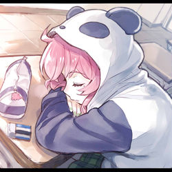 This is a pixiv picture whose title is 居眠り笹木.