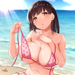 This is a pixiv picture whose title is 海！.