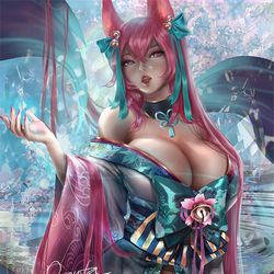This is a pixiv picture whose title is Spirit Blossom Ahri.