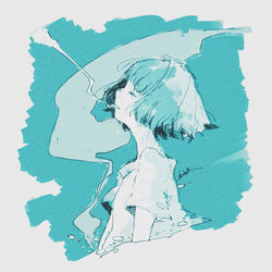 This is a pixiv picture whose title is 息継ぎ.