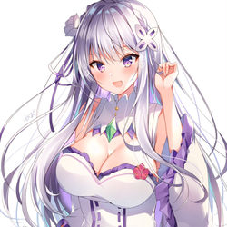 This is a pixiv picture whose title is エミリアたん.