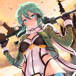 This is a pixiv picture whose title is GGOシノン.