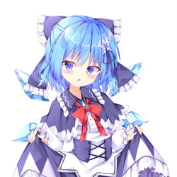 This is a pixiv picture whose title is ゴスロリ風チルノ.