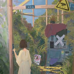 This is a pixiv picture whose title is 售货机.