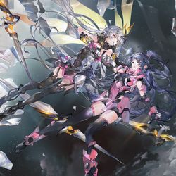 This is a pixiv picture whose title is 【崩壊3rd】Kiana and Mei.