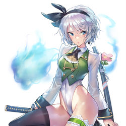 This is a pixiv picture whose title is ハイレグ妖夢.