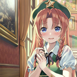 This is a pixiv picture whose title is 咲夜さんにだけどうしてもチェスが勝てない美鈴.