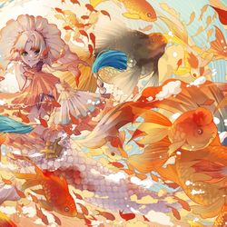 This is a pixiv picture whose title is 山海鏡花.