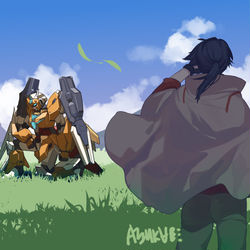 This is a pixiv picture whose title is 再起.