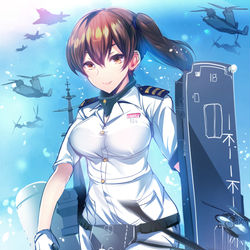 This is a pixiv picture whose title is 加賀の往く海.