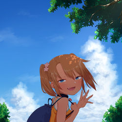 This is a pixiv picture whose title is 終わる夏.