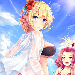 This is a pixiv picture whose title is 水着ダージリン.