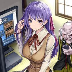 This is a pixiv picture whose title is お爺様と仲良く大会に参加する桜ちゃん.