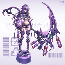 This is a pixiv picture whose title is 炭酸武装少女「ファンタ グレープ」型.