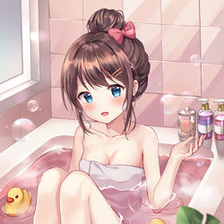 This is a pixiv picture whose title is お風呂タイム.