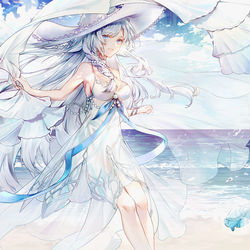 This is a pixiv picture whose title is 白沙恋歌.