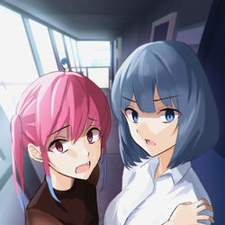 This is a pixiv picture whose title is 2人ともいい加減にしてくれ！.