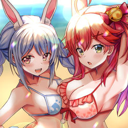 This is a pixiv picture whose title is ぺこみこサマー☀️.