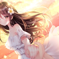 This is a pixiv picture whose title is 夏の思い出.