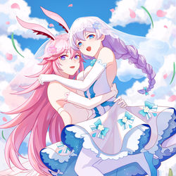 This is a pixiv picture whose title is 【樱莲婚礼贺图】婚礼进行时.