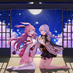 This is a pixiv picture whose title is 【樱莲七夕贺图】我们.