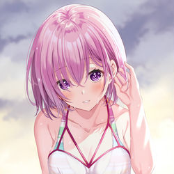 This is a pixiv picture whose title is マシュ水着.