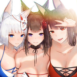 This is a pixiv picture whose title is 赤城X天城X加賀.