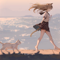 This is a pixiv picture whose title is 🐈.