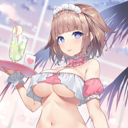 This is a pixiv picture whose title is 水着メイド.