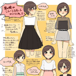 This is a pixiv picture whose title is 男の娘こういうのはいてくれ！！スカートのススメ図.