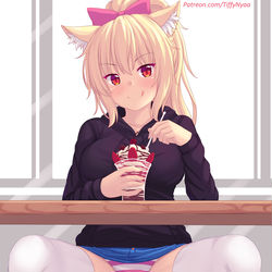 This is a pixiv picture whose title is Under table upskirt~~.