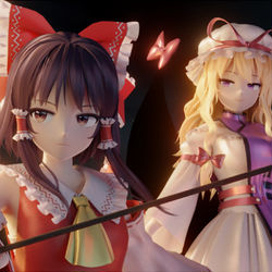 This is a pixiv picture whose title is 永夜抄.