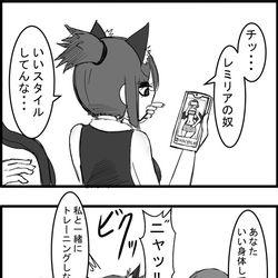 This is a pixiv picture whose title is 東方大体四コマ漫画.