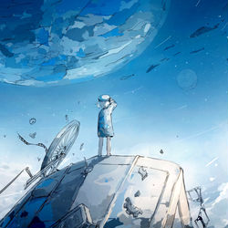 This is a pixiv picture whose title is 君のいる場所まで.