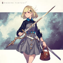 This is a pixiv picture whose title is Modern Fantasy+.