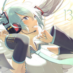 This is a pixiv picture whose title is ミクさん13周年！.