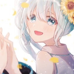 This is a pixiv picture whose title is 「マスター、また1年よろしくね！」.