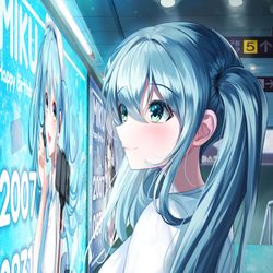 This is a pixiv picture whose title is Happy Birthday MIKU.