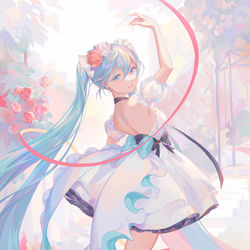 This is a pixiv picture whose title is 初音ミク生誕祭2020.