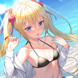 This is a pixiv picture whose title is 水着.