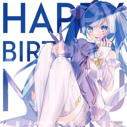 This is a pixiv picture whose title is Miku🎉.