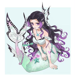This is a pixiv picture whose title is 人魚忍.