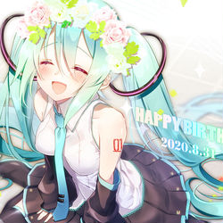 This is a pixiv picture whose title is ミク誕生日2020.