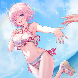 This is a pixiv picture whose title is 水着マシュ.