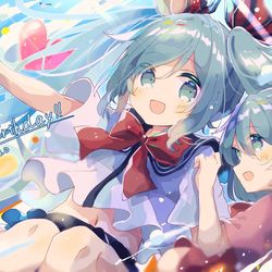 This is a pixiv picture whose title is ミク誕2020！.