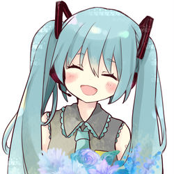 This is a pixiv picture whose title is Happy Birthday Miku.