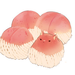 This is a pixiv picture whose title is ももねこ.