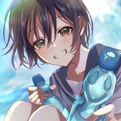 This is a pixiv picture whose title is ラムネに染まる.